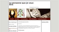 Desktop Screenshot of la-personne-que-je-veux-etre.com